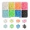 3600Pcs 8 Color Luminous Transparent Glass Seed Beads, Round, Mixed Color, 3.5x1.6mm, Hole: 1mm, about 450pcs/color