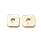 Brass Spacer Beads, Cadmium Free & Lead Free, Square, Real 24K Gold Plated, 6x6x1mm, Hole: 2mm