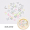 Paper Cabochons, Fashion Nail Art Decorations, Butterfly, Gainsboro, 3~5x5~7x0.1mm, 50pcs/box