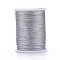 Polyester Metallic Thread, Light Grey, 1mm, about 7.65 yards(7m)/roll