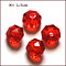 K9 Glass, Imitation Austrian Crystal Beads, Grade AAA, Faceted, Octagon, Red, 6x4mm, Hole: 0.7~0.9mm