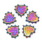 Rack Plating Rainbow Color Alloy Pendants, Cadmium Free & Nickel Free & Lead Free, Heart, 25x25.5x2mm, Hole: 1.5~1.6mm