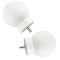 Gorgecraft 2Pcs ABS Plastic Curtain Rod Head, Round, White, 40~41x24.6x34mm