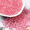 Transparent Glass Round Seed Beads, Inside Colours, Round, Hot Pink, 6/0, 4x3mm, Hole: 1.2mm, about 7258pcs/pound