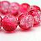 Baking Painted Crackle Glass Bead Strands, Round, Red, 6mm, Hole: 1.3~1.6mm, about 133pcs/strand, 31.4 inch