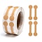 Self-Adhesive Kraft Paper Gift Tag Stickers, Adhesive Labels, Navajo White, Tag: 42x11mm, 500pcs/roll