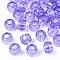 Transparent Acrylic European Beads, Large Hole Beads, with Glitter Powder, AB Colour Plated, Column, Purple, 6x9mm, Hole: 4mm, about 1900pcs/500g