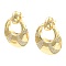 Rack Plating Brass Micro Pave Clear Cubic Zirconia Dangle Stud Earrings, Croissant, Real 16K Gold Plated, 32.5x24.5mm