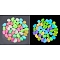 Plastic Imitation Luminous Stone Display Decoration, Nuggest, Random Color, 27mm