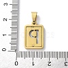 304 Stainless Steel Alphabet Pendants STAS-S152-01G-P-3