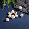 Natural Unfinished Wood Beads WOOD-R196-12mm-LF-5
