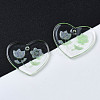 Transparent Resin Pendants RESI-N030-001A-4