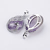 Natural Amethyst Pendants G-E442-04C-2