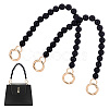 Black Plastic Imitation Pearl Round Beaded Bag Handles FIND-WH0127-22B-1