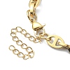 Ion Plating(IP) 304 Stainless Steel Oval Link Chain Necklaces for Women NJEW-D052-06G-3