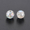 Transparent Crackle Acrylic Beads MACR-S373-66-L06-3