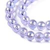 Electroplate Transparent Glass Beads Strands GLAA-T032-T4mm-AB01-4