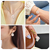 26Pcs 26 Styles Natural Shell Teardrop Charms with Golden Tone Metal Letter Slices SHEL-TAC0004-02-9