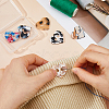 6Pcs 6 Colors Cellulose Acetate Buttons BUTT-HS0001-06-4