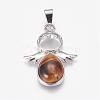 Natural Tiger Eye Pendants G-G651-A05-2