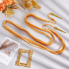 Polyester Fiber Army Shoulder Aiguillette Gold Wire Cord AJEW-WH0475-97A-4