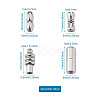 16Sets 4 Style 304 Stainless Steel Screw Clasps STAS-FW0001-08P-7