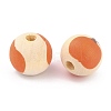 Autumn Theme Natural Wooden Beads X-WOOD-O005-03D-2