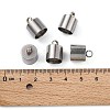 Tarnish Resistant Smooth Surface 201 Stainless Steel Cord Ends X-STAS-R063-97-4