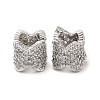 Rack Plating Brass Cubic Zirconia European Beads KK-K349-08P-1