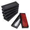 Paper Cardboard Tie Storage Boxes with Visible Window CON-WH0107-63-1