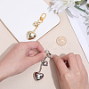 2Pcs 2 Colors Brass Heart Pendant Decorations HJEW-PH02507-3