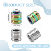4Pcs 2 Colors Titanium Alloy Parachute Rope European Beads FIND-FG0005-42-2