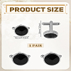 1 Pair Brass Cufflinks BUTT-LP0002-03P-03-2