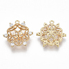 Brass Micro Pave Cubic Zirconia Peg Bails Pendants KK-S356-042G-NF-2