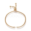 Adjustable 304 Stainless Steel Slider Bracelet/Bolo Bracelets Making STAS-I153-02G-1