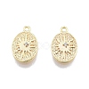 Brass Micro Pave Clear Cubic Zirconia Charms KK-G437-02G-2