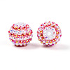 Stripe Pattern Resin AB Rhinestone Round Beads RESI-S313-18x20-11-2