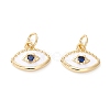 Brass Micro Pave Midnight Blue Cubic Zirconia Charms ZIRC-Z019-03G-NR-2
