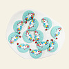 Moon with Unicorn Food Grade Eco-Friendly Silicone Focal Beads SIL-SZC0008-05E-1