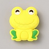 Frog Food Grade Eco-Friendly Silicone Focal Beads LS-SIL-WH0006-29B-1