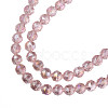 Electroplate Transparent Glass Beads Strands EGLA-N002-34A-C02-3