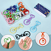 20Pcs 10 Colors Iron Keychain Clasps FIND-SC0017-35-4
