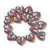 Handmade Heart Lampwork Beads Strands LAMP-P069-04A-02-1