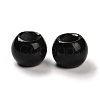 Natural Dyed & Heated Black Agate European Beads G-R488-01P-2
