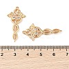 Brass Micro Pave Clear Cubic Zirconia Pendants KK-Q816-16G-3