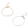 2Pcs 2 Colors 304 Stainless Steel Snake Chain Bracelets for Women BJEW-TADJ0001-02-2