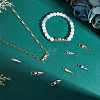 12Pcs 4 Styles Brass Micro Pave Clear Cubic Zirconia Fold Over Clasps KK-UN0004-48-2