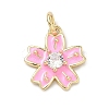 Brass Pave Clear Cubic Zirconia Pendants LS-KK-H255-06G-01-1