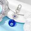 Evil Eye Lampwork Pendant Decorations HJEW-JM01997-01-2