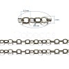 Brass Flat Oval Cable Chains CHC025Y-AB-6